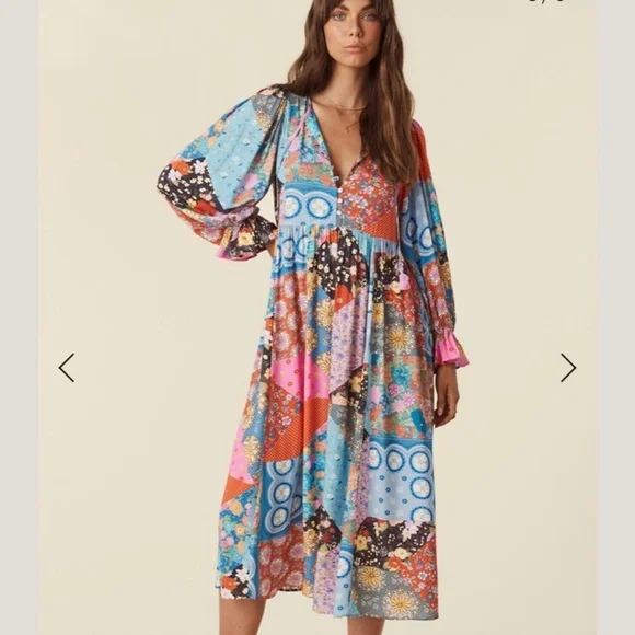 Spell | Dresses | Spell Cha Cha Boho Midi Dress Jewel Sz Small | Poshmark